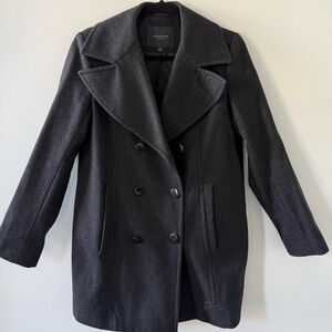 Marc New York Charcoal Double-Breasted Pea Coat